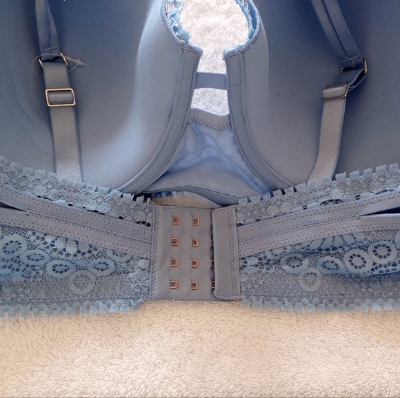 NWT Aerie Sky Blue Lace Balcinette Bra, Size 40DD - Picture 15 of 16